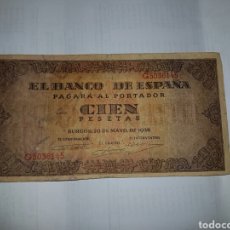 Billetes españoles: AUTENTICO BILLETE DE 100 PESETAS DEL AÑO 1938. Lote 148633800