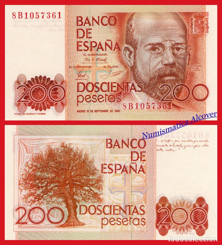 Qué valor tiene un billete de 200 pesetas de 1980