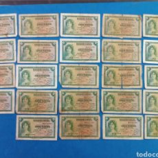 Billetes españoles: LOTE DE 24 BILLETES DE CINCO PESETAS DE LA REPÚBLICA ESPAÑOLA , AÑO 1935