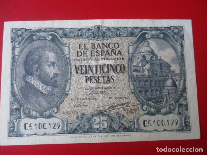 Billetes espa&ntilde;oles: Billete 25 pesetas de 9/1/1940