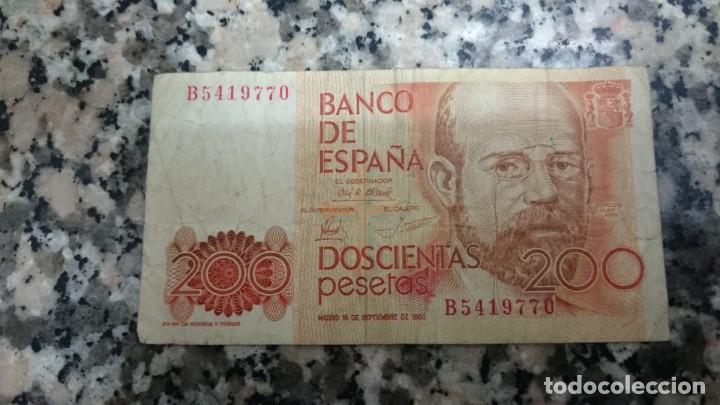 Spanish Banknotes: BILLETE DE DOSCIENTAS  PESETAS MADRID 16 DE SETIEMBRE DE 1980