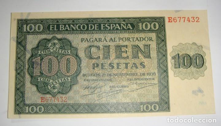 Billetes espa&ntilde;oles: 100 Pesetas. 1936. Serie E. SC / Plancha - Foto 1