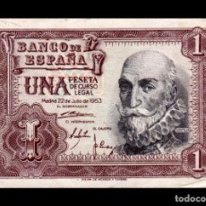 Banconote spagnole: ESPAÑA SPAIN 1 PESETA MARQUÉZ DE SANTA CRUZ 1953 PICK 144 BC/MBC F/VF. Lote 203325290