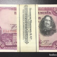 Billetes españoles: 50 PESETAS 1928 ÚLTIMA SERIE E PLANCHA DE TACO REF E5AS
