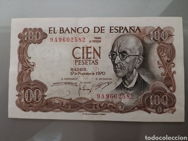 Billetes espa&ntilde;oles: BILLETE 100 PESETAS 1970 9A S/C FALLA - Foto 1