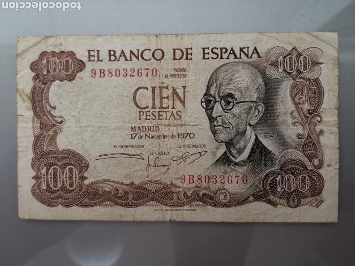Billetes espa&ntilde;oles: BILLETE 100 PESETAS 1970 9B FALLA - Foto 1