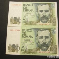 Billetes españoles: 1000 PESETAS DE 1979 PAREJA CORRELATIVA SERIE 1V-455/456 SC