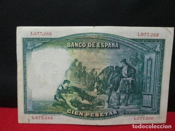 Billetes espa&ntilde;oles: 100 PESETAS 25 DE ABRIL 1931 - Foto 2