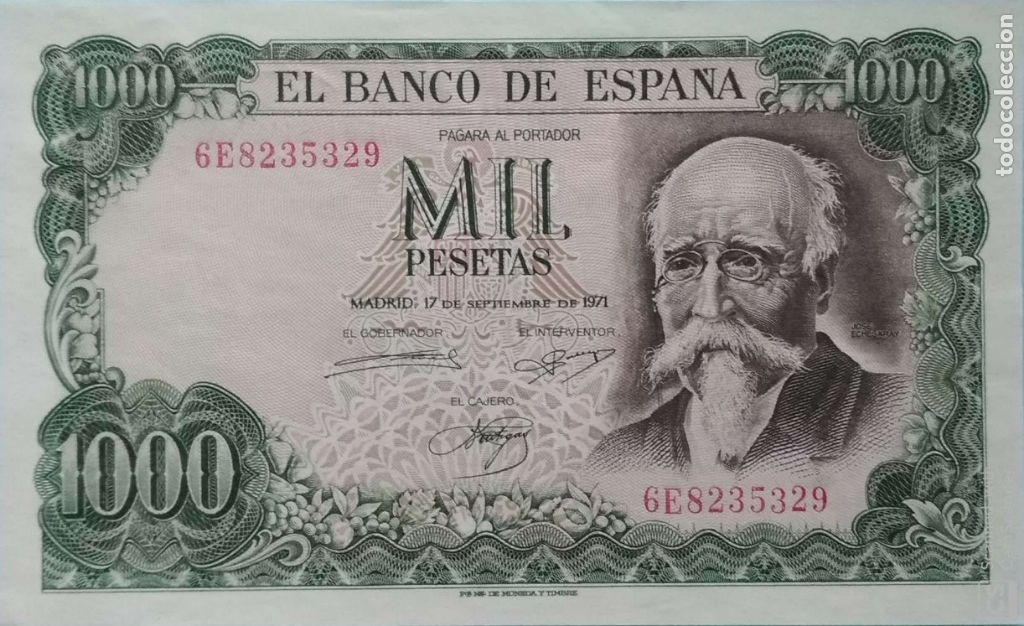 Billetes espa&ntilde;oles: 1000 pesetas 1971 sin circular/plancha - Foto 1