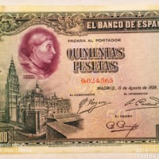 Billetes españoles: BILLETE DE 500 PESETAS, 15 AGOSTO 1928