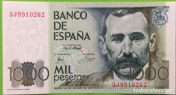 Billetes espa&ntilde;oles: BILLETE 1000 PESETAS 1979 - BENITO P&Eacute;REZ GALDOS. EBC +++. SERIE 3J. SIN CIRCULAR - PLANCHA
