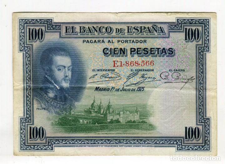 Billetes espa&ntilde;oles: 100 PESETAS MADRID 1 DE JUNIO DE 1925 - Foto 1