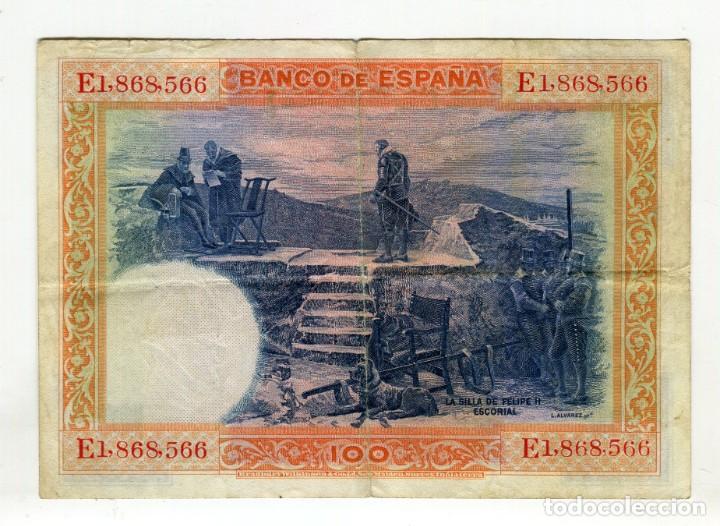 Billetes espa&ntilde;oles: 100 PESETAS MADRID 1 DE JUNIO DE 1925 - Foto 2