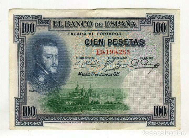 Billetes espa&ntilde;oles: 100 PESETAS MADRID 1 DE JUNIO DE 1925 - Foto 1