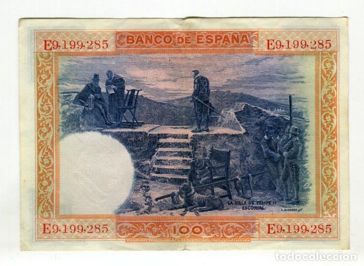 Billetes espa&ntilde;oles: 100 PESETAS MADRID 1 DE JUNIO DE 1925 - Foto 2