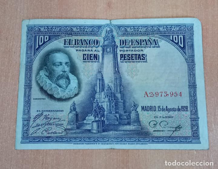 Billets espagnols: BILLETE 100 PESETAS. CERVANTES. JULIO 1928