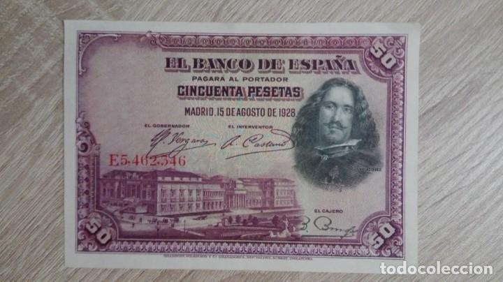 Billetes espa&ntilde;oles: BILLETE 50 PESETAS-BANCO DE ESPA&Ntilde;A-A&Ntilde;O 1928-SERIE E