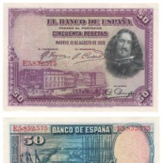 Billetes españoles: 1928 50 PESETAS, SIN CIRCULAR
