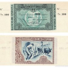 Billetes españoles: 100 PESETAS 1937 BILBAO BANCO DE VIZCAYA, ORIGINAL