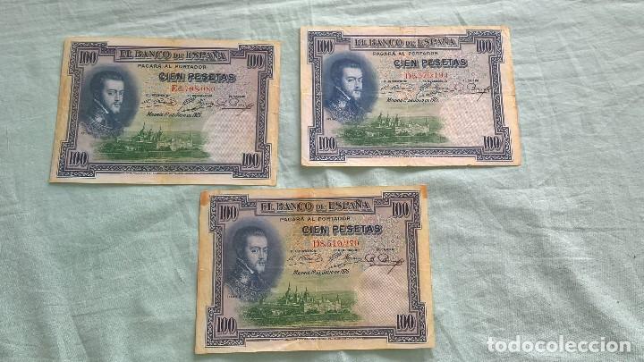 Billetes espa&ntilde;oles: 100 Pesetas ..1925..serie D ,E..con uso - Foto 1