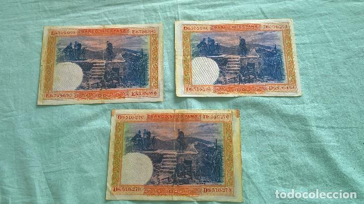 Billetes espa&ntilde;oles: 100 Pesetas ..1925..serie D ,E..con uso - Foto 2