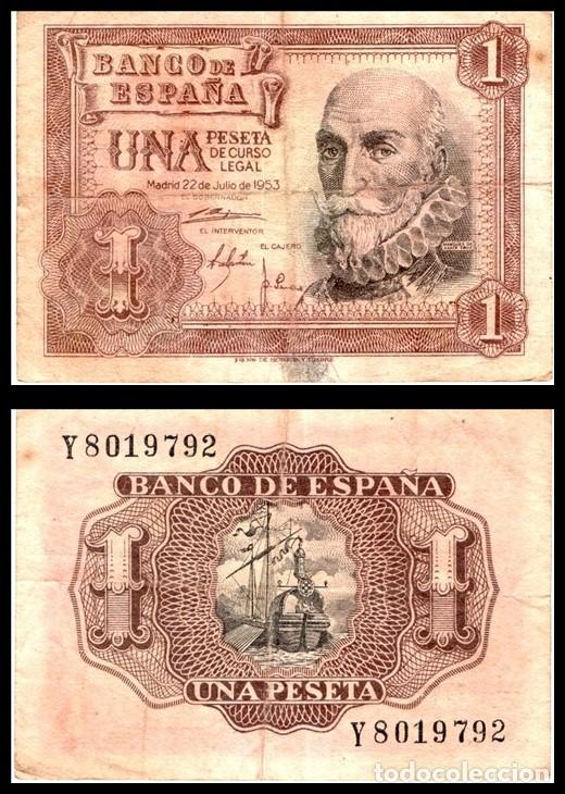 españa, 1 peseta 1953 (marques de santa cruz - Comprar Billetes