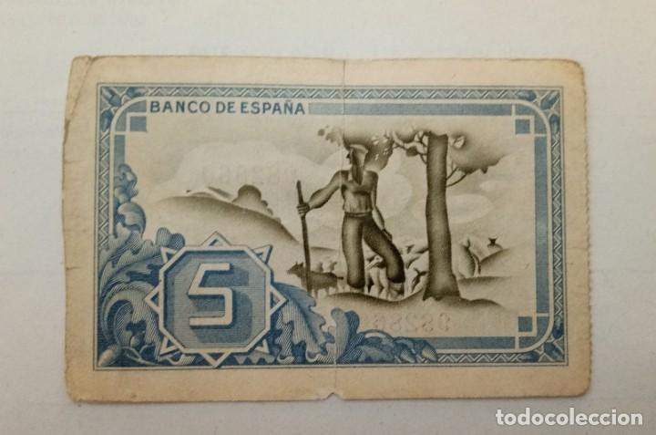 Billetes espa&ntilde;oles: 5 Pesetas - Foto 2