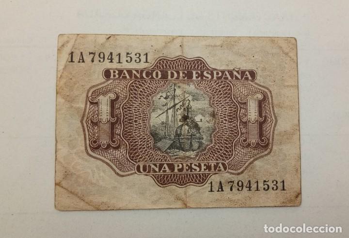Billetes espa&ntilde;oles: 1 Peseta - Foto 2