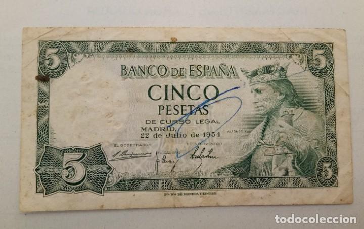 Billetes espa&ntilde;oles: 5 Pesetas - Foto 1