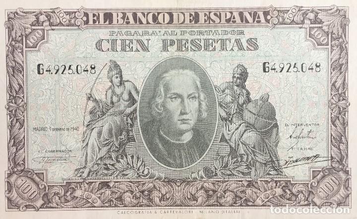 Billetes espa&ntilde;oles: 100 PTS 9 ENE 1940 BC - Foto 1