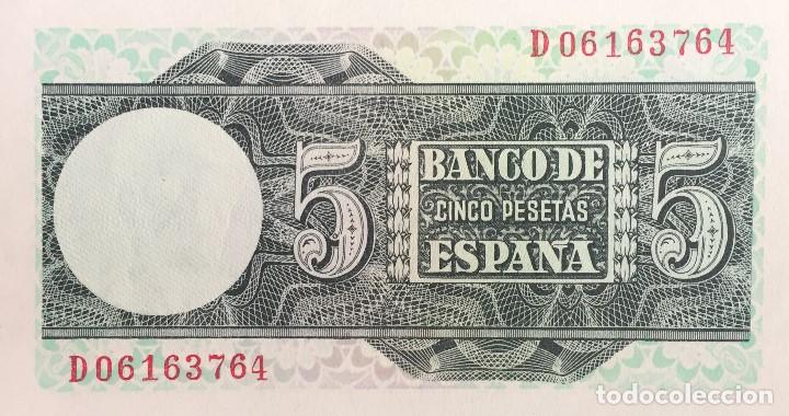 Billetes espa&ntilde;oles: 5 PTS 5 MAR 1948 PLANCHA - Foto 2