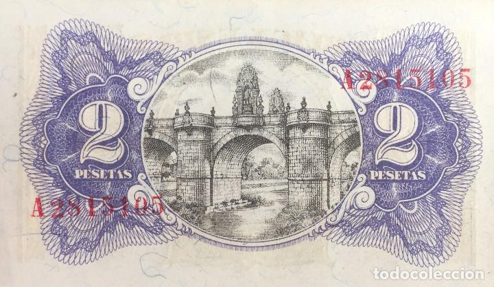 Billetes espa&ntilde;oles: 2 PTS 1938 SERIE A PLANCHA - Foto 2