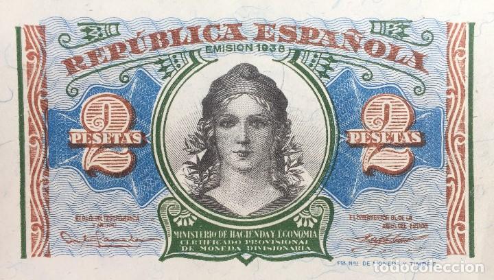 Billetes espa&ntilde;oles: 2 PTS 1938 SERIE A PLANCHA - Foto 1