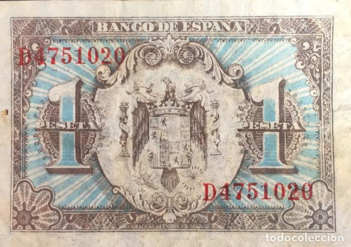 Billetes espa&ntilde;oles: 1 PTA 1 JUN 1940 MBC - Foto 2