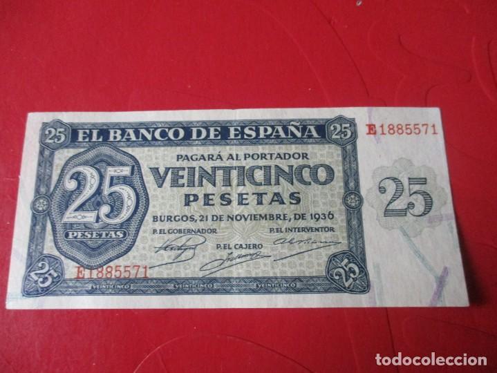 Billetes espa&ntilde;oles: Billete de 25 pesetas 21 noviembre. 1936