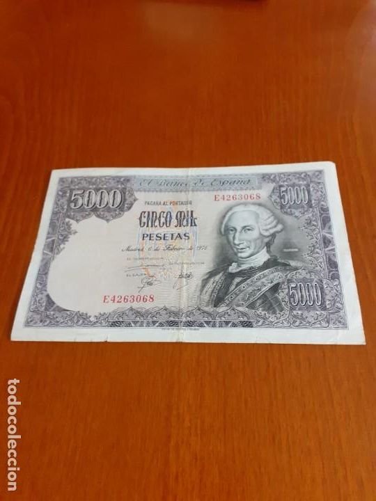 Billetes espa&ntilde;oles: Billete de Espa&ntilde;a de 5000pts - Foto 1