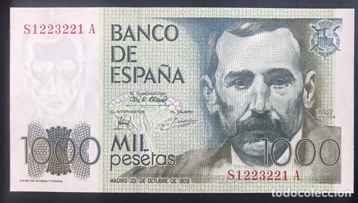 Billetes espa&ntilde;oles: CMC 1000 PESETAS 23 OCTUBRE 1979 BENITO PEREZ GALDOS SERIE S&mdash;A CAPICUA SC