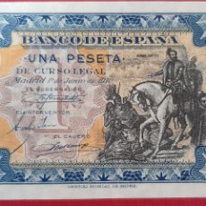 Billetes españoles: BILLETE 1 PESETA JUNIO 1940 CABALLITO PLACHA OJO SIN SERIE ORIGINAL T081. Lote 204121955