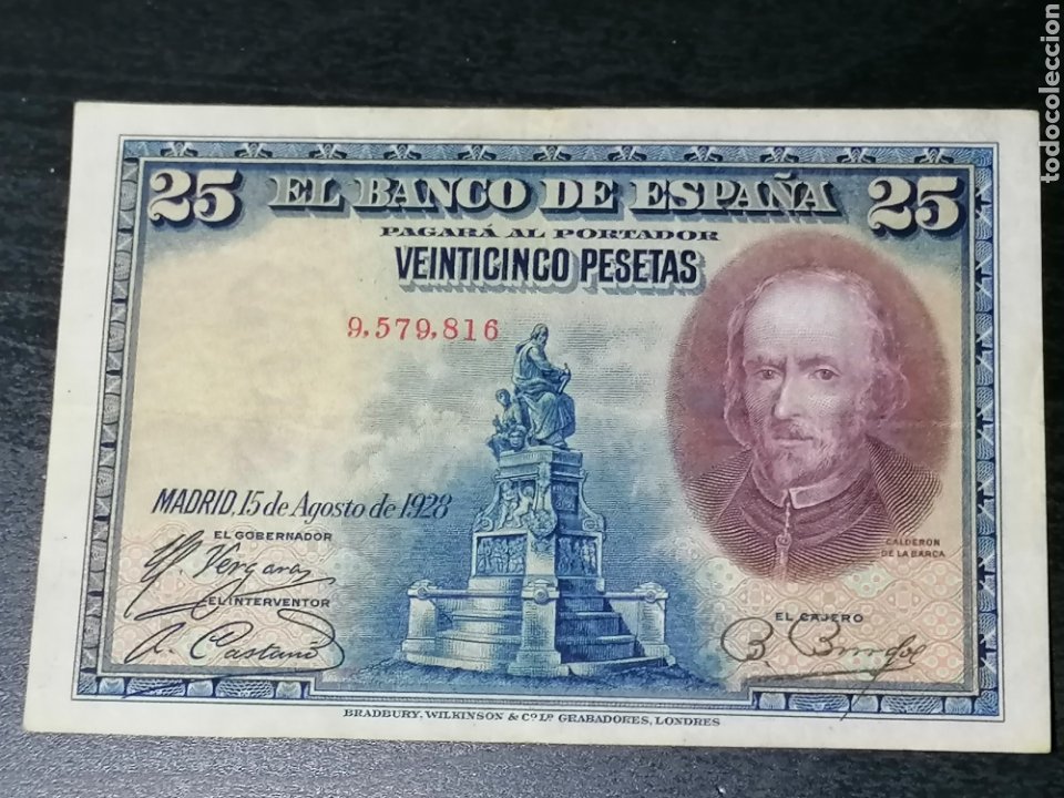 Billete De 25 Pesetas De 1928