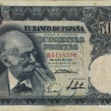 Billetes españoles: ESPAÑA - SPAIN - 500 PESETAS - 1951 - PICK 142 - MARIANO BENLLIURE