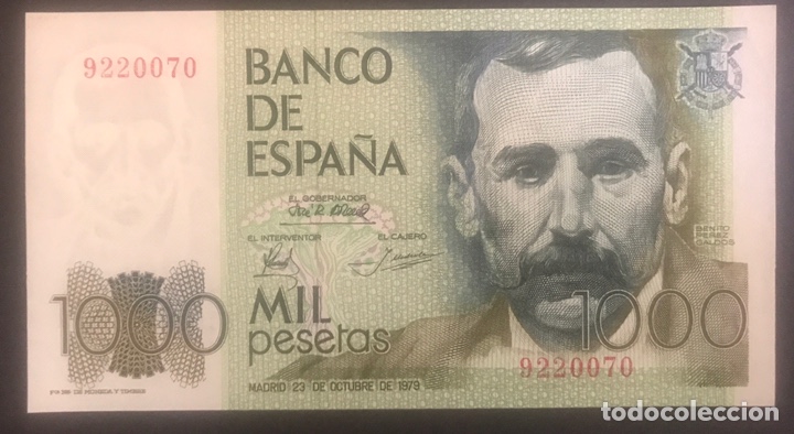 Billetes espa&ntilde;oles: CMC 1000 PESETAS 23 OCTUBRE 1979 BENITO PEREZ GALDOS SIN SERIE SC