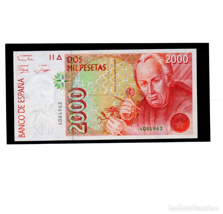 Billetes espa&ntilde;oles: Billete de 2000 ptas-1992- Celestino Mutis- 1&ordf; emision-S/Serie- Plancha