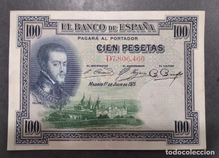 Billetes espa&ntilde;oles: 3 Billetes 100 pts. Espa&ntilde;a 1925 - Foto 2