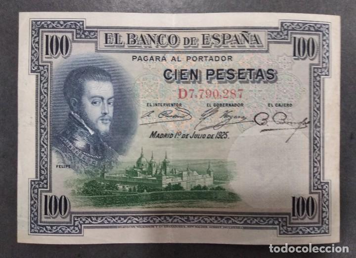 Billetes espa&ntilde;oles: 3 Billetes 100 pts. Espa&ntilde;a 1925 - Foto 6