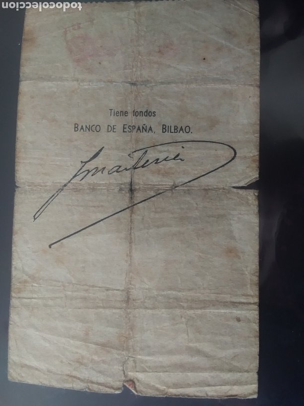 Billetes españoles: CINCO PESETAS 1936 BANCO DE ESPAÑA BILBAO - Foto 4 - 210819250