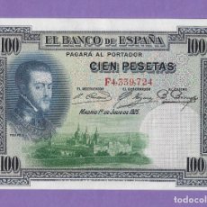 Banconote spagnole: 100 PESETAS DE 1925 SERIE F CON SU APRESTO EBC++. Lote 214211803