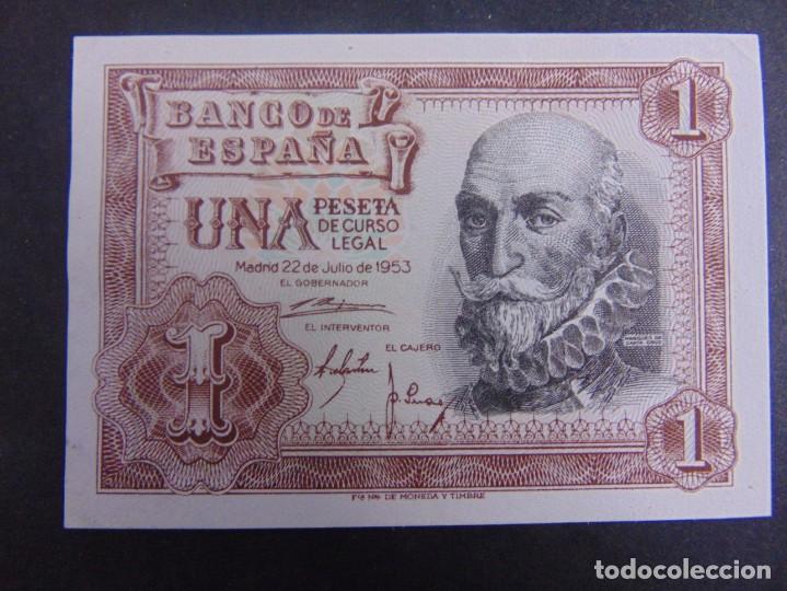 Billetes espa&ntilde;oles: 1 PESETA 1953 - Foto 1