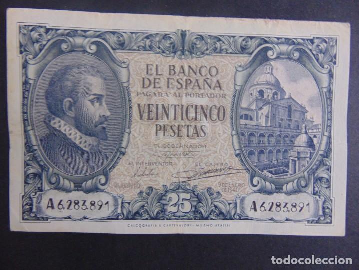 Billetes espa&ntilde;oles: 25 PESETAS DE 1940 MBC - Foto 1