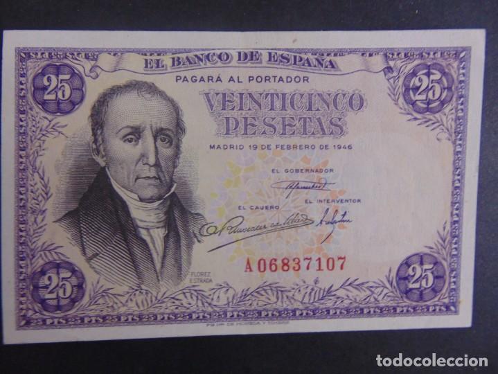 Billetes espa&ntilde;oles: 25 PESETAS DE 1946 EBC - Foto 1