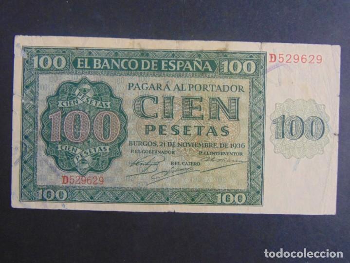 Billetes espa&ntilde;oles: 100 PESETAS 1936 MBC - Foto 1